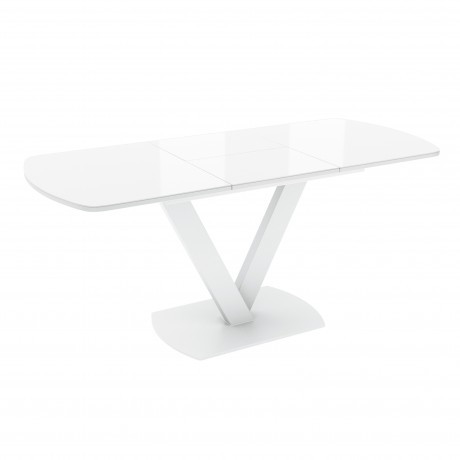 FOOT 140WH стол раздвижной со стеклом Белый Optiwhite/Белый