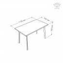 СЛИМ 2 стол не раздвижной Белый/Черный